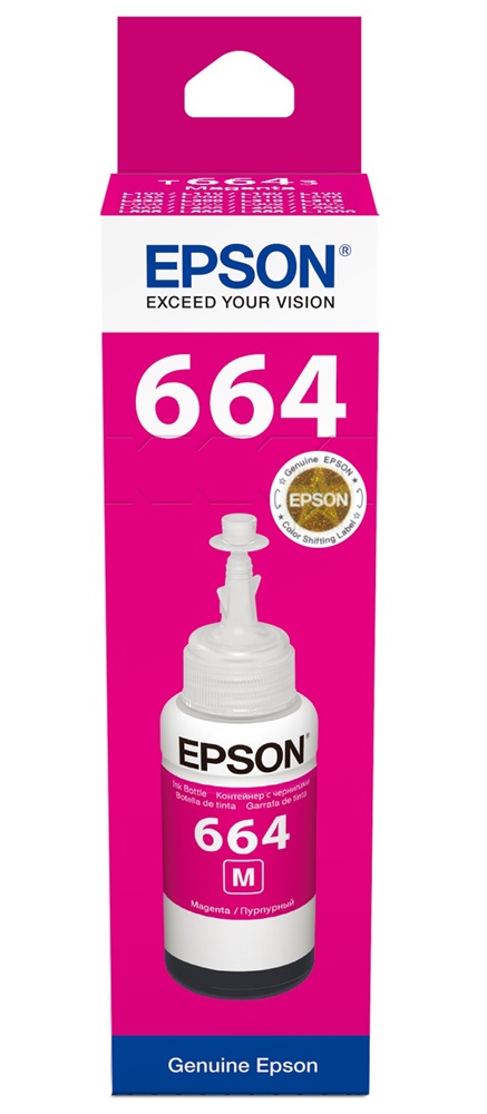 Epson C13T66434A T6643 70ml EcoTank kompatibilis magenta tintapalack