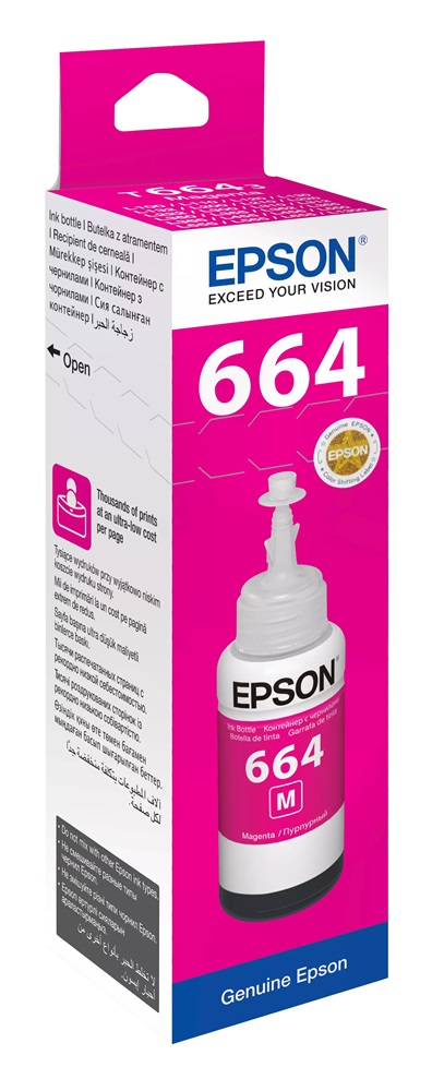 Epson C13T66434A T6643 70ml EcoTank kompatibilis magenta tintapalack