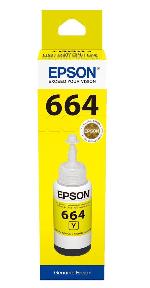 Epson C13T66444A T6644 70ml EcoTank kompatibilis sárga tintapalack