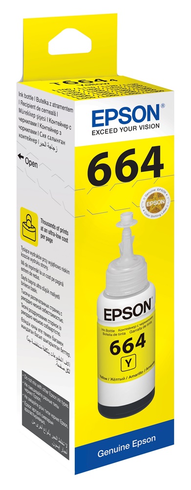 Epson C13T66444A T6644 70ml EcoTank kompatibilis sárga tintapalack