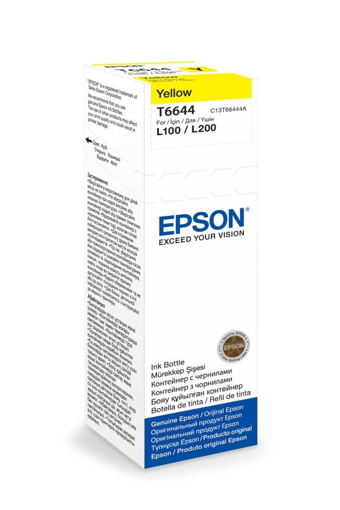 Epson C13T66444A T6644 70ml EcoTank kompatibilis sárga tintapalack