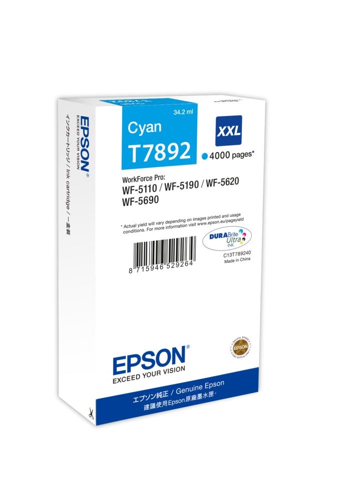 Epson C13T789240 T7892 patron cián