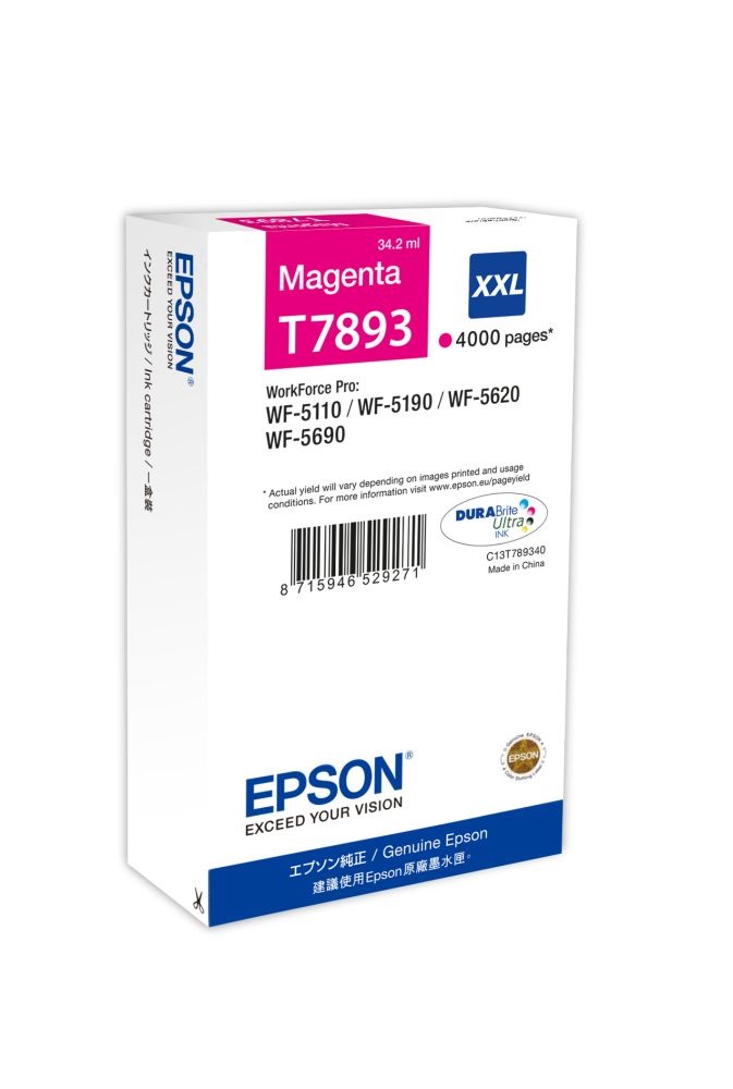 Epson C13T789340 T7893 patron magenta