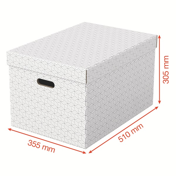 Esselte Home L méret 3db/csomag fehér tárolódoboz
