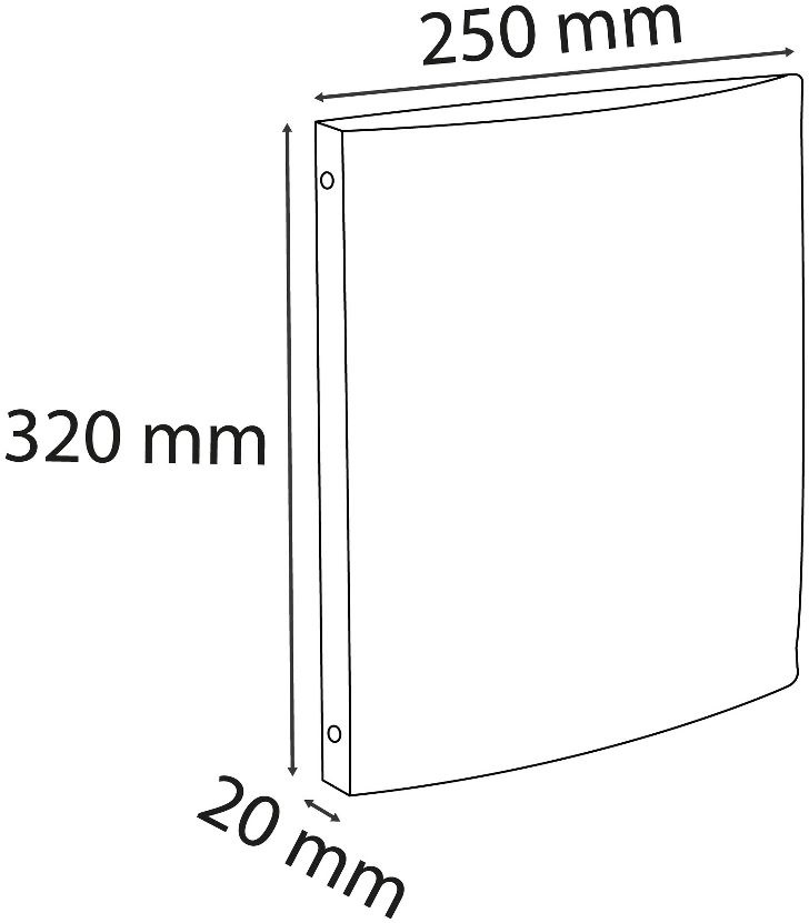 Exacompta Kreacover A4  PP 4 gyűrűs 20mm panorámás kék gyűrűskönyv