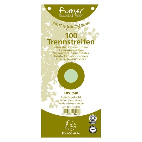 Exacompta 105x240mm 100db/cs zöld elválasztócsík