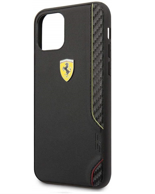 FERRARI On Track iPhone 11 Pro fekete puha PU gumi hátlap