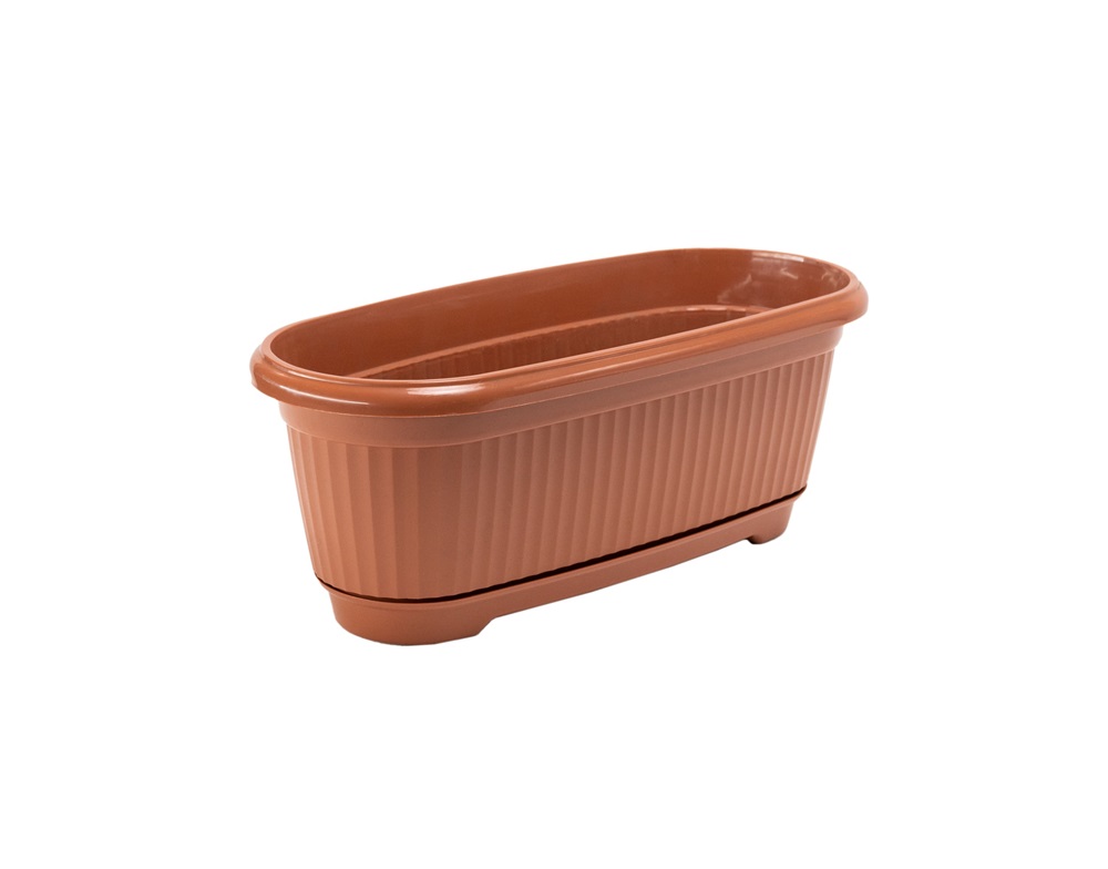 FLAIR Flora 60454 terra 45cm alátéttel virágláda
