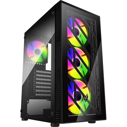 FSP CMT192 fekete (táp nélküli) ablakos mATX ház