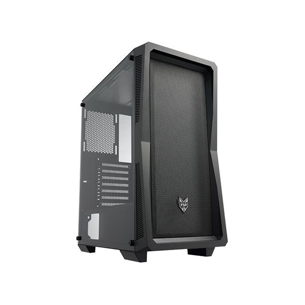 FSP CMT212 táp nélküli ablakos Mid Tower számítógépház fekete
