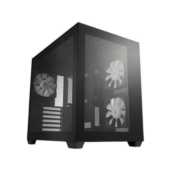FSP CMT380B táp nélküli ablakos Mid Tower számítógépház fekete