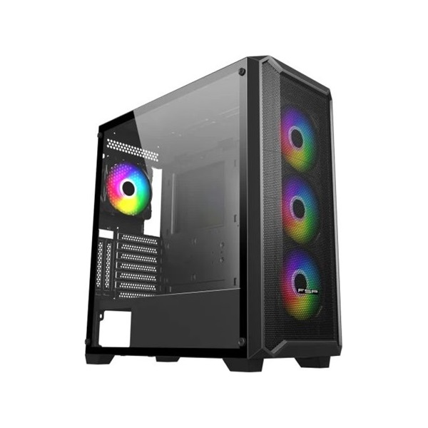 FSP CMT591A táp nélküli ablakos Mid Tower számítógépház fekete