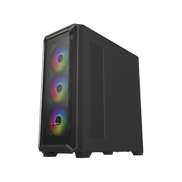 FSP CMT591A táp nélküli ablakos Mid Tower számítógépház fekete