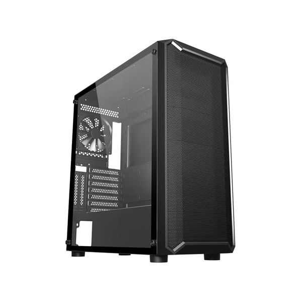 FSP CMT591A táp nélküli ablakos Mid Tower számítógépház fekete