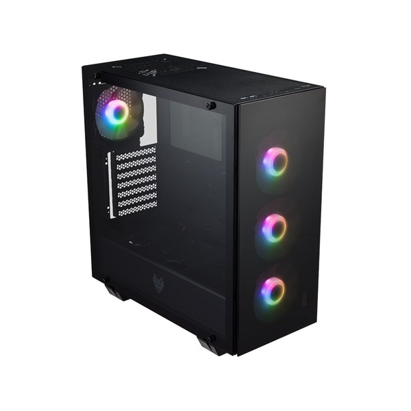 FSP CMT 512 táp nélküli ablakos Mid Tower számítógépház fekete