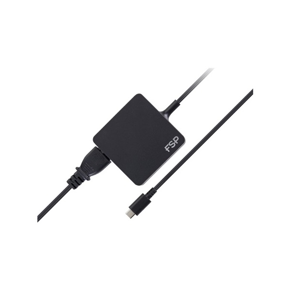 FSP NB C 65 65W USB Type-C fekete hálózati adapter