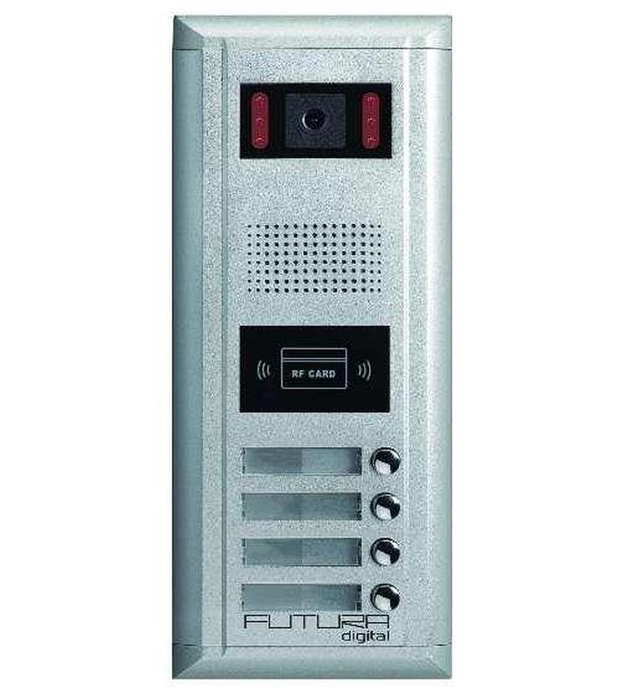 FUTURA VDMR – 11S/ID/S4 proximity kártyaolvasóval/4 lakásos/színes/kültéri egység