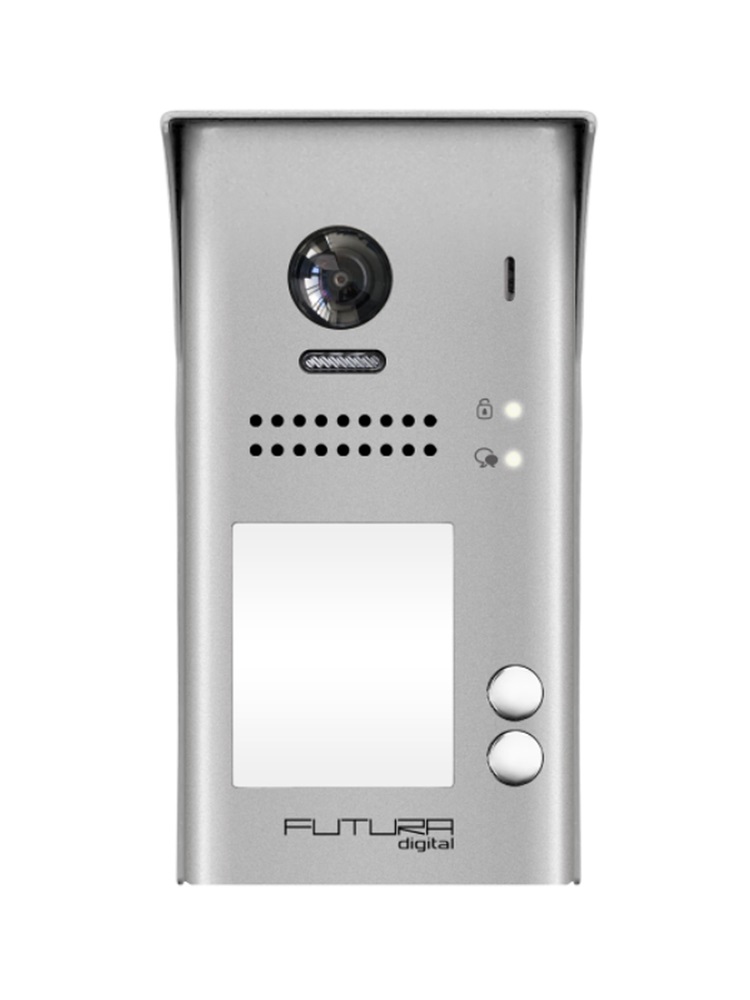 FUTURA VDT – 607C/S2 felületre szerelhető/1050-os látószög/2 lakásos/színes videó kaputelefon kamera egység