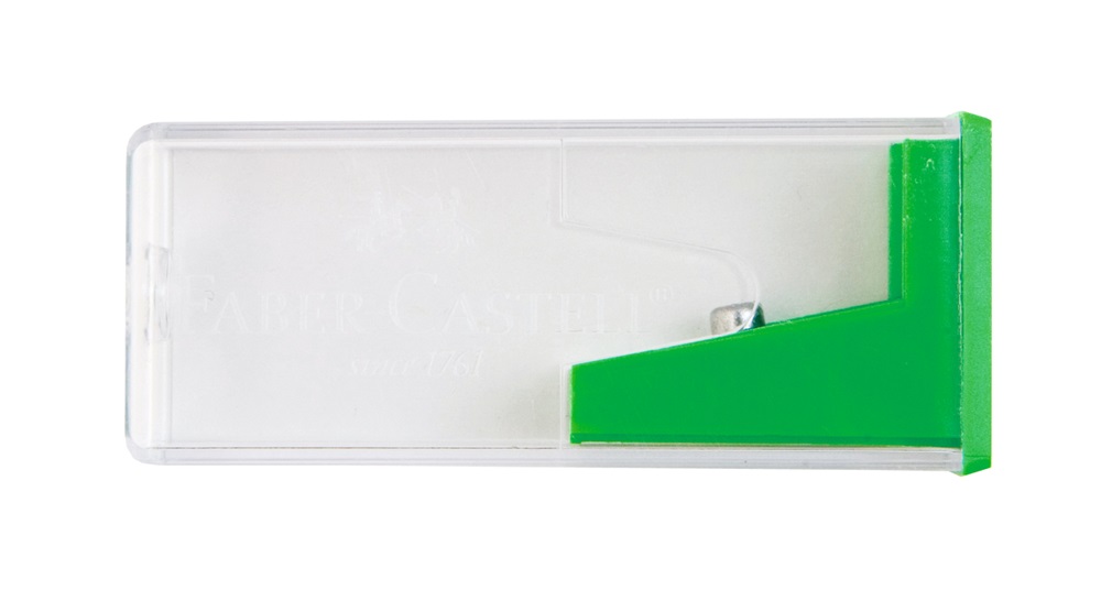Faber-Castell 125LV tartályos átlátszó színes hegyező