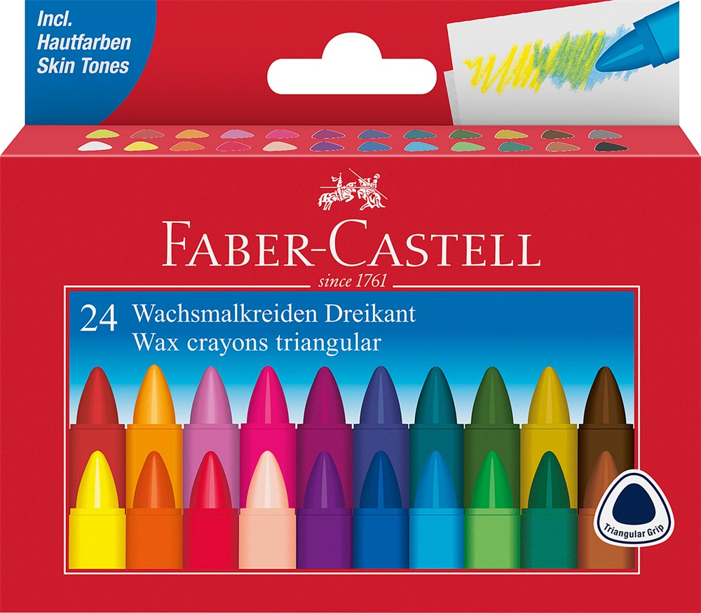 Faber-Castell 24 db háromszögletű zsírkréta készlet