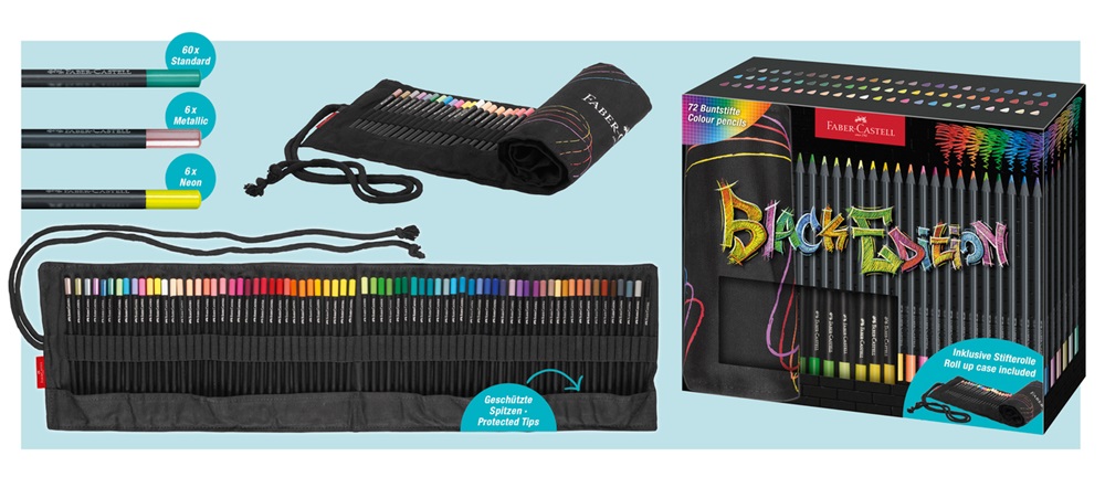 Faber-Castell Black Edition 72 db háromszögletű színesceruza készlet