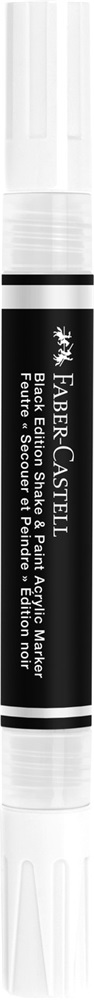 Faber-Castell Black Edition Shake&Paint fehér kétvégű akrilfilctoll