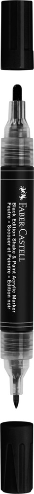 Faber-Castell Black Edition Shake&Paint fekete kétvégű akrilfilctoll