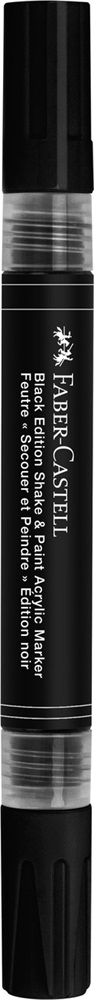 Faber-Castell Black Edition Shake&Paint fekete kétvégű akrilfilctoll