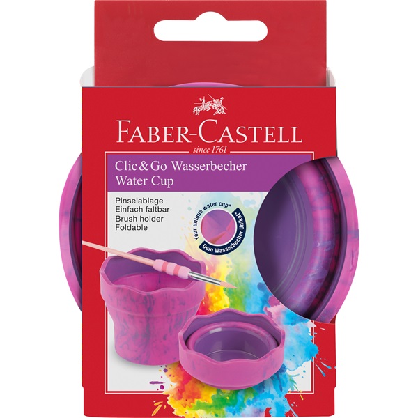 Faber-Castell Clic&Go márvány rózsaszín ecsettál
