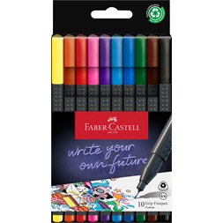 Faber-Castell Grip 0,4 mm 10 db színes tűfilc készlet