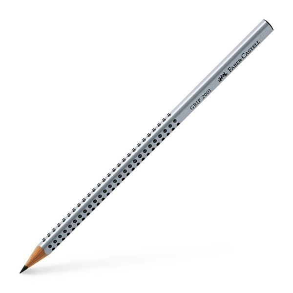 Faber-Castell Grip 2001 háromszögletű ezüst H grafitceruza
