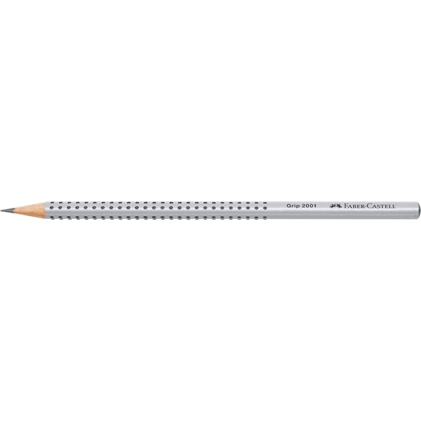 Faber-Castell Grip 2001 háromszögletű ezüst H grafitceruza