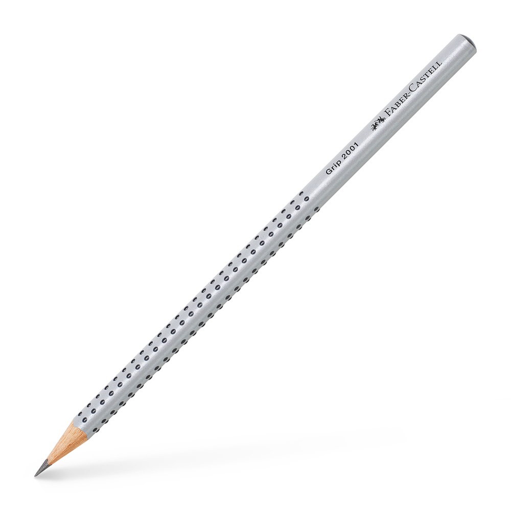 Faber-Castell Grip 2001 háromszögletű ezüst H grafitceruza