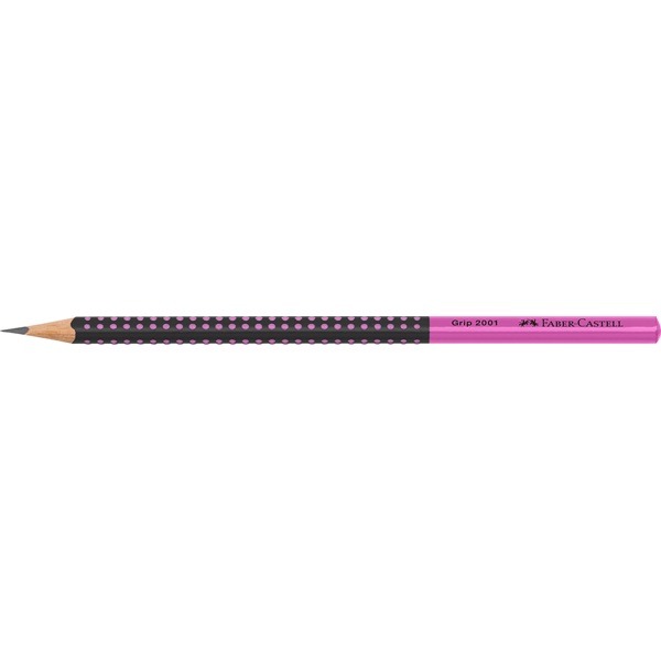 Faber-Castell Grip 2001 háromszögletű kéttónusú fekete/rózsaszín HB grafitceruza