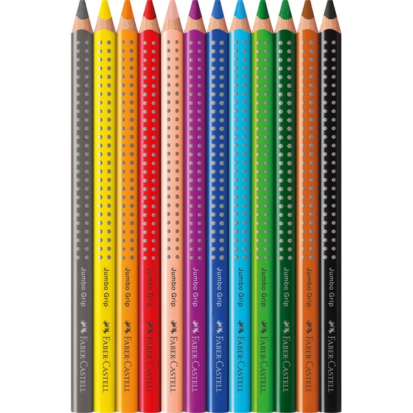 Faber-Castell Grip Jumbo háromszögletű 12 db színes ceruza készlet