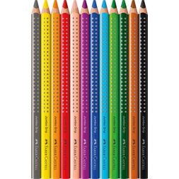 Faber-Castell Grip Jumbo háromszögletű 12 db színes ceruza készlet