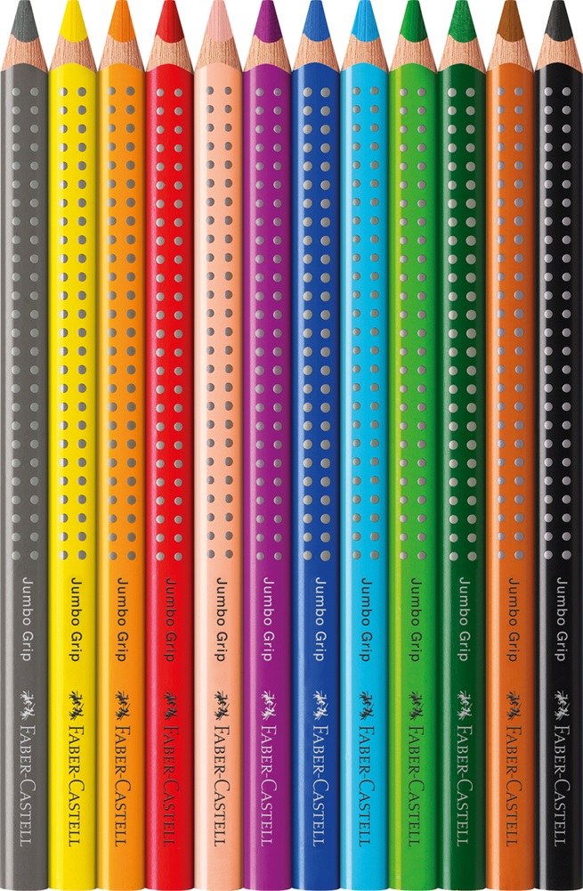 Faber-Castell Grip Jumbo háromszögletű 12 db színes ceruza készlet