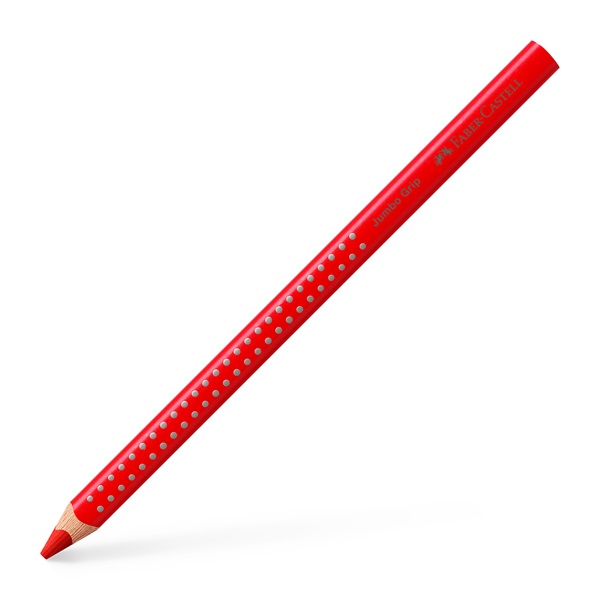 Faber-Castell Grip Jumbo háromszögletű eperpiros színes ceruza