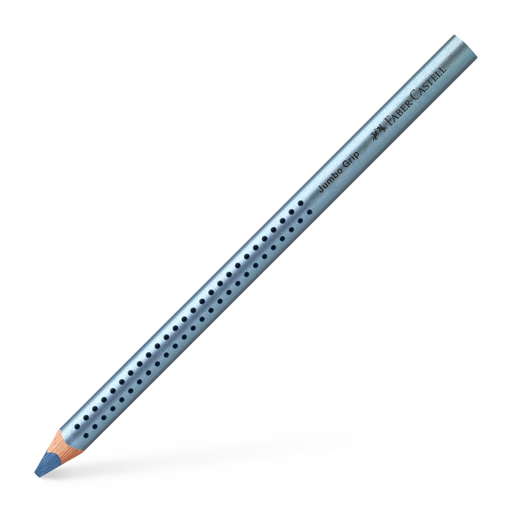 Faber-Castell Grip Jumbo háromszögletű metál kék színes ceruza