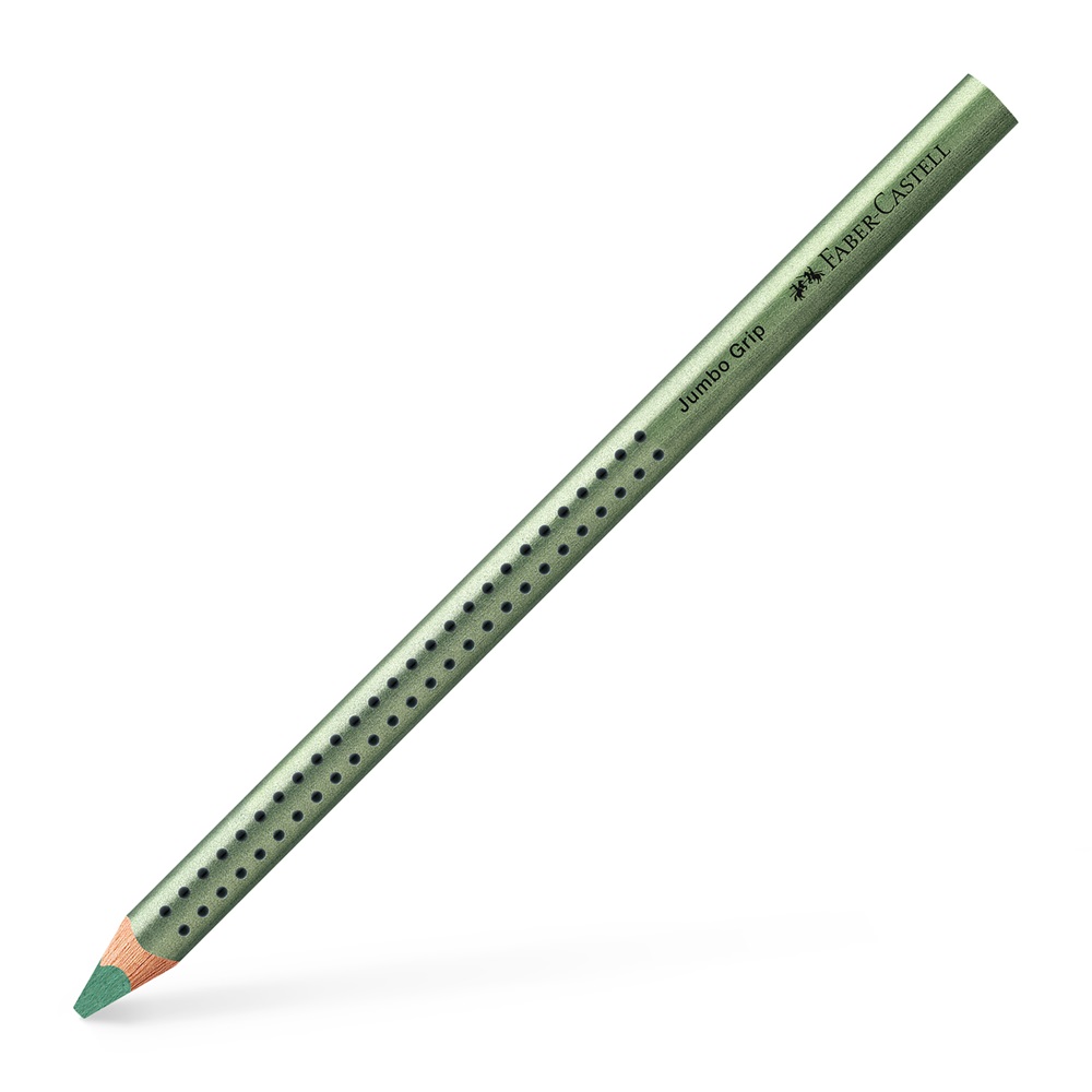 Faber-Castell Grip Jumbo háromszögletű metál zöld színes ceruza