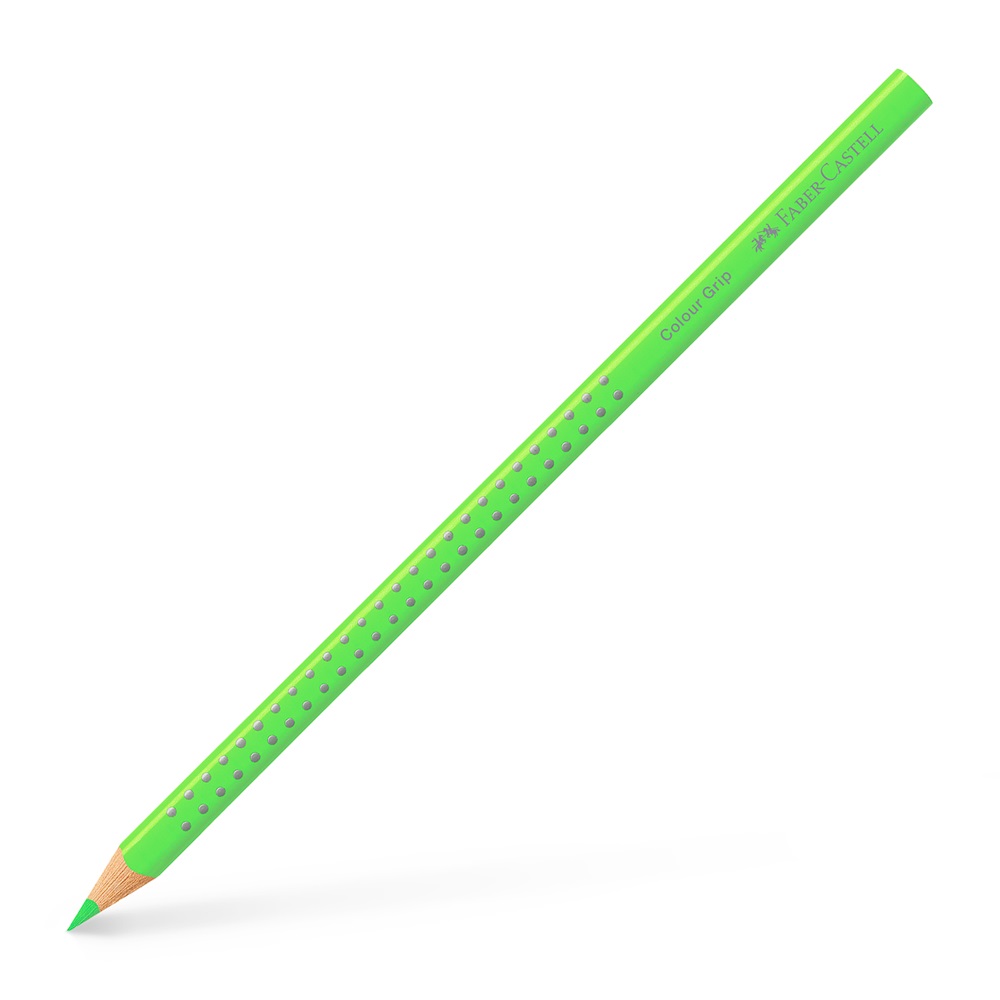 Faber-Castell Grip háromszögletű neon zöld színes ceruza