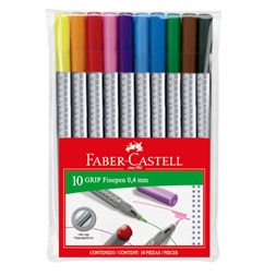 Faber-Castell Grip 0,4 mm 10 db színes tűfilc készlet