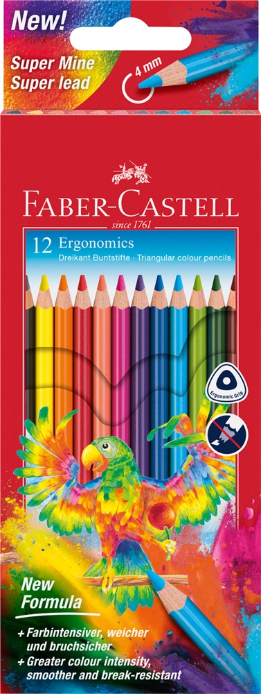 Faber-Castell Papagáj 12 db háromszögletű színesceruza készlet
