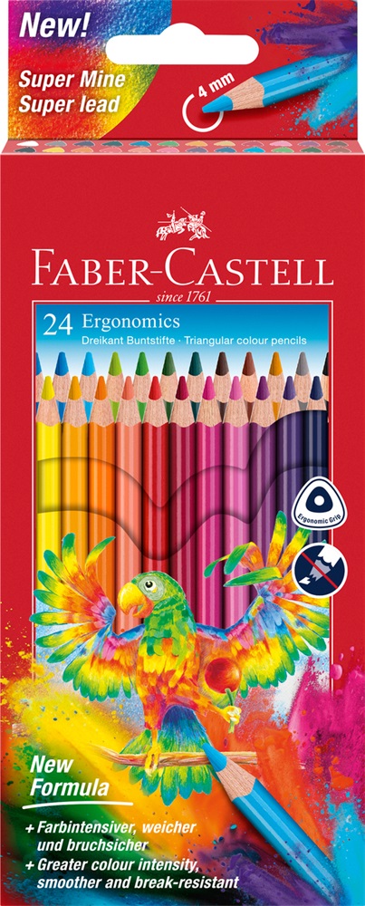 Faber-Castell Papagáj 24 db háromszögletű színesceruza készlet