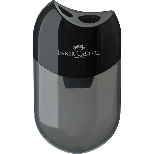 Faber-Castell dupla tartályos fekete hegyező