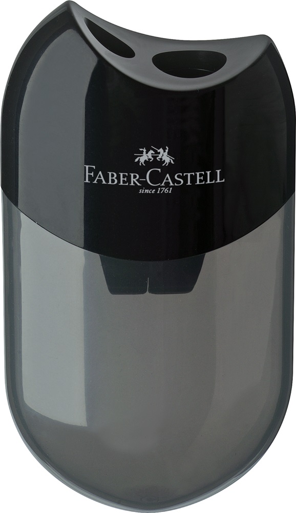 Faber-Castell dupla tartályos fekete hegyező