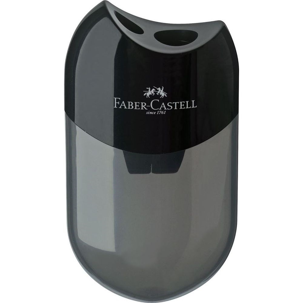 Faber-Castell dupla tartályos fekete hegyező