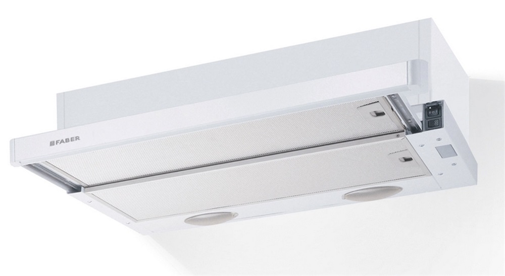 Faber Flexa LED W/X A60 fehér-inox, beépíthető, hagyományos, méret:60 cm, teleszkópos, zajszint:69 dB, páraelszívó