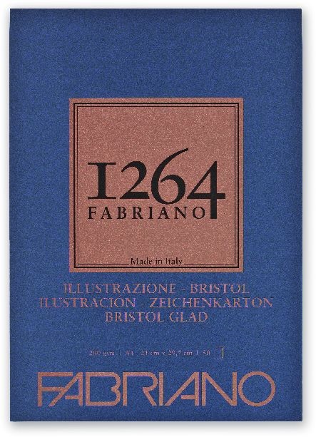 Fabriano 1264 Bristol 200g A4 50lapos ragasztott rajztömb