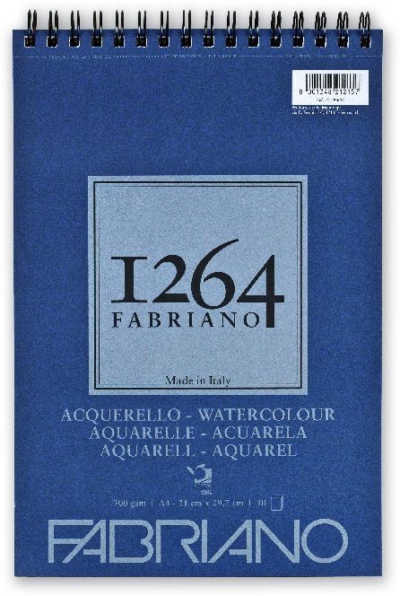 Fabriano 1264 Watercolour 300g A4 30lapos spirálkötött akvarell tömb
